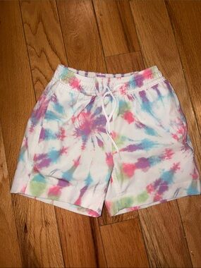 Crewcuts Kids Tie-Dye Swim Shorts in White, Pink, Blue, Purple, Green
